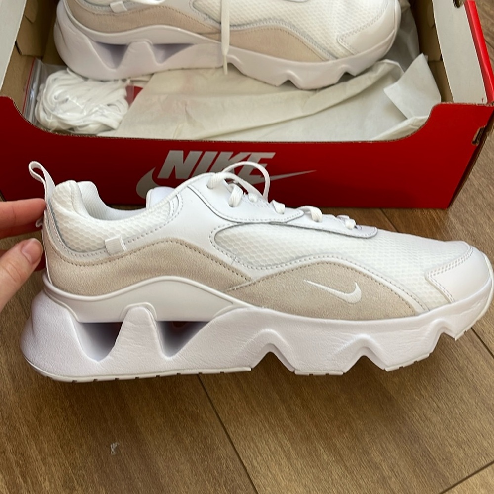 Nike Women's White and Cream Sneakers
